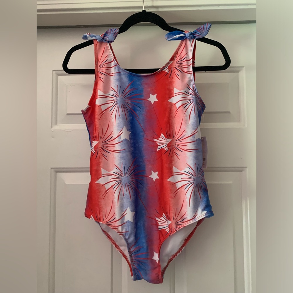 NWT- Girls size 16 Dot & Zazz one piece patriotic bathing suit